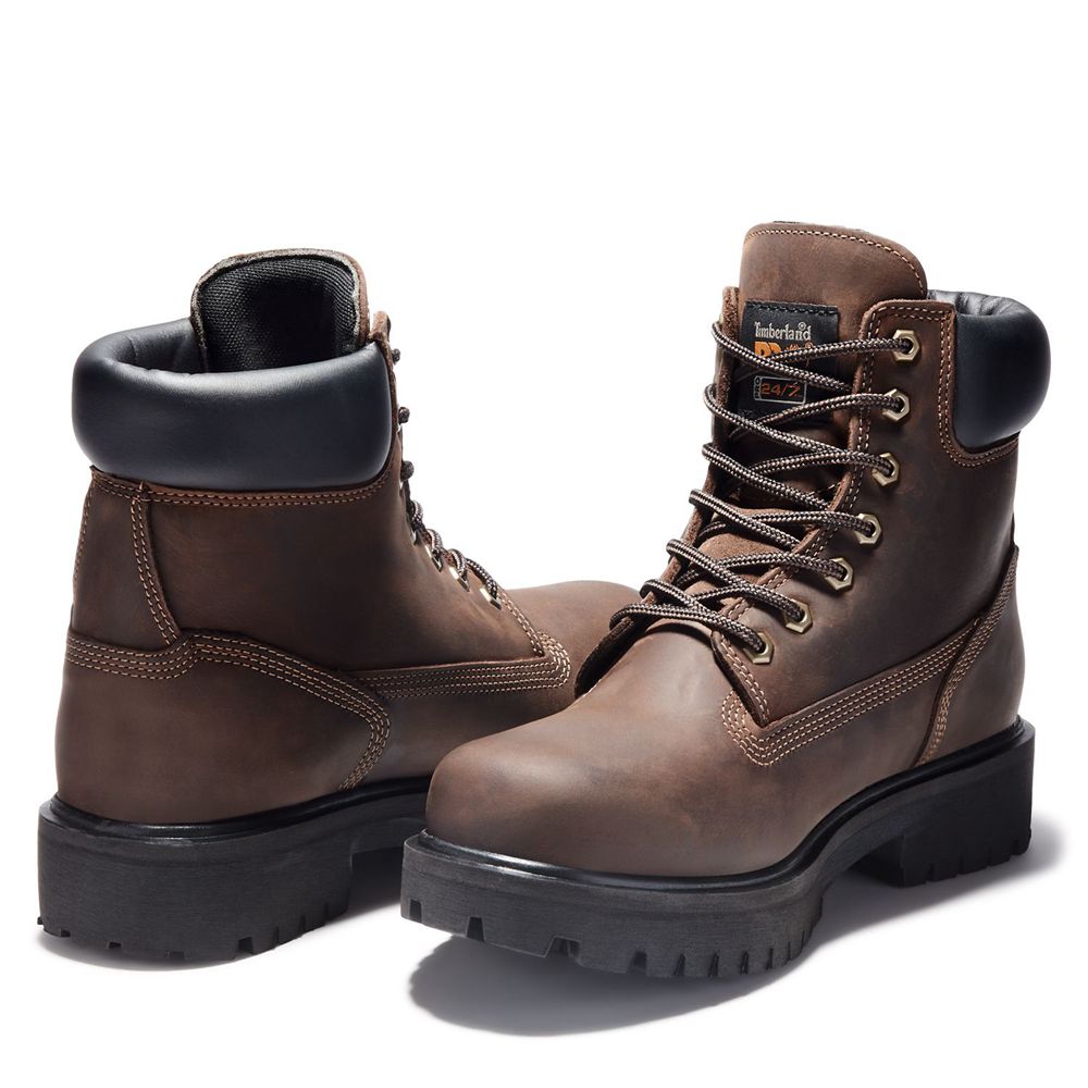 Bocanci Pro Timberland Barbati Maro - Direct Attach 6\" Soft Toe - Romania - UXNPEK968